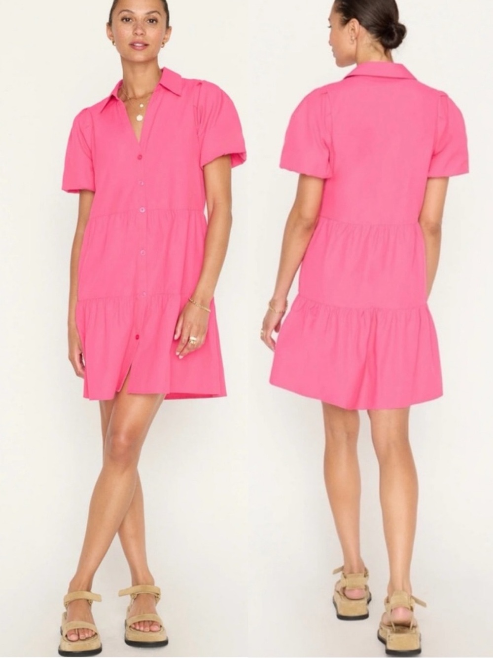 The Havana Mini Dress Hot Pink